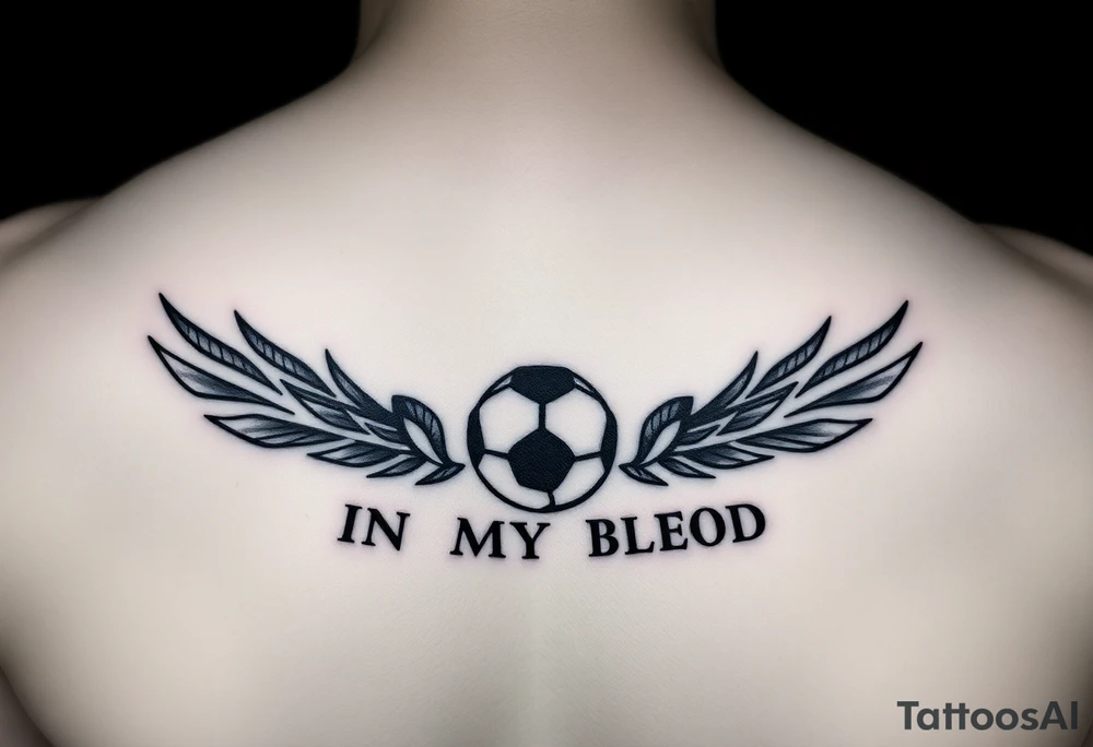 Football runs in my blood tattoo idea