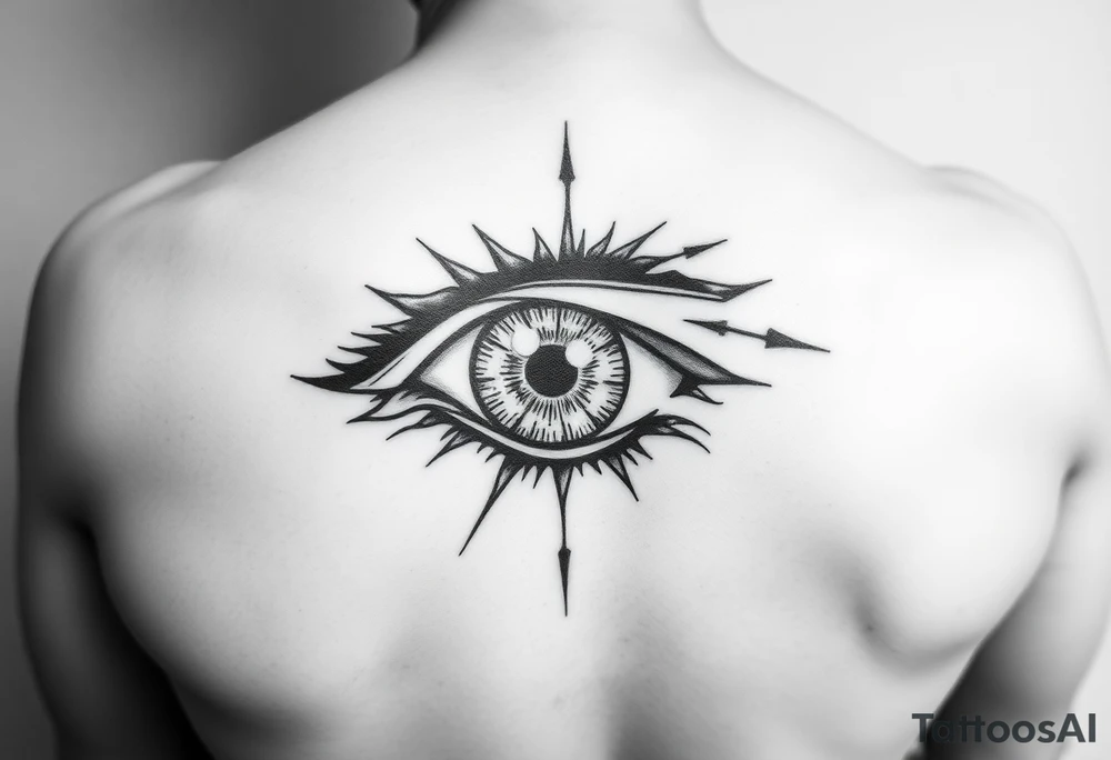 Powerful eye tattoo idea