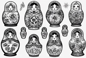 russian dolls tattoo idea