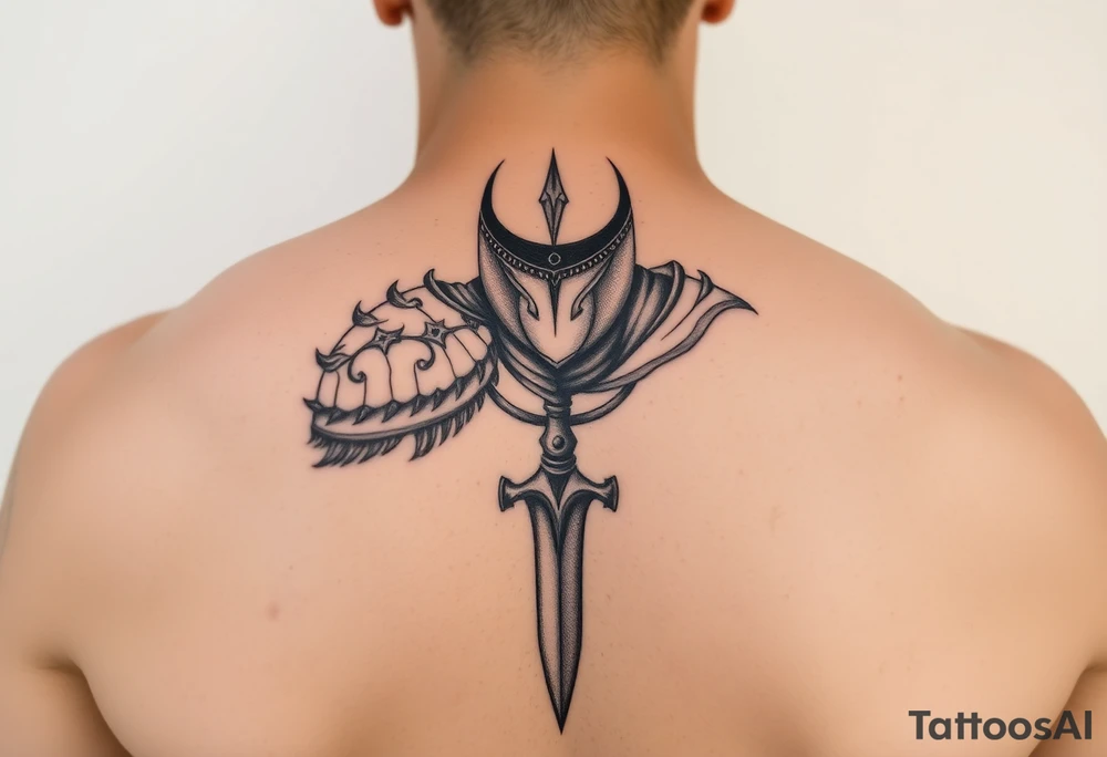 Medieval quest dark knight tattoo idea