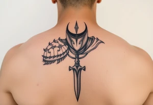 Medieval quest dark knight tattoo idea