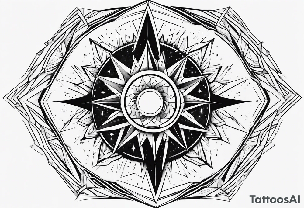 geometric representation of a supernova tattoo idea
