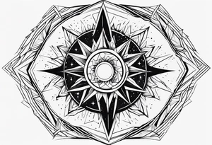 geometric representation of a supernova tattoo idea