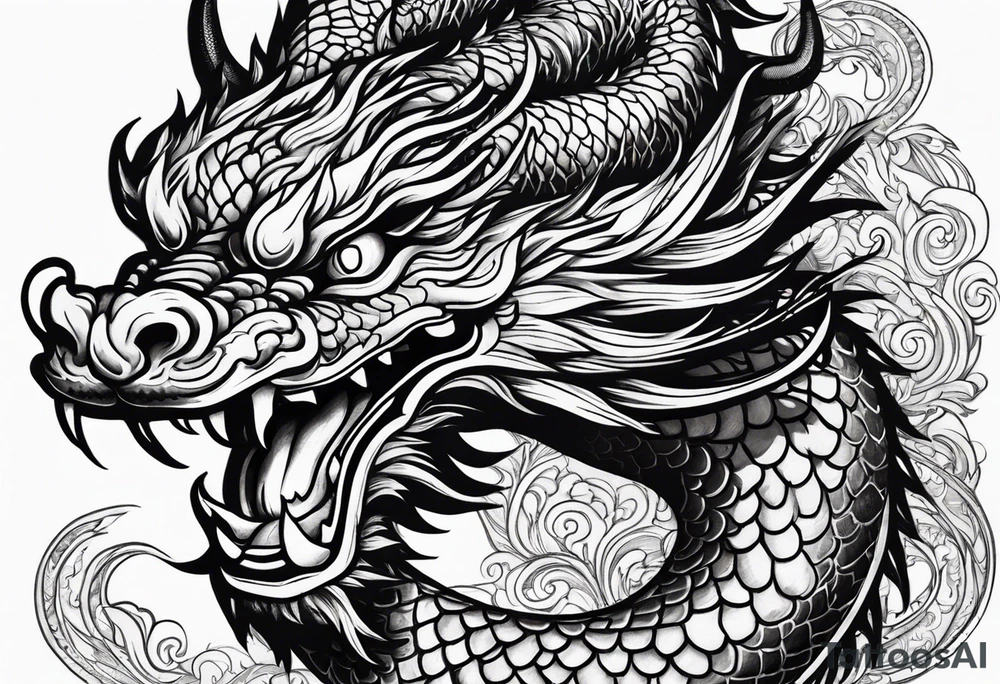 Animal Head: Chinese Dragon tattoo idea