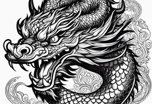 Animal Head: Chinese Dragon tattoo idea