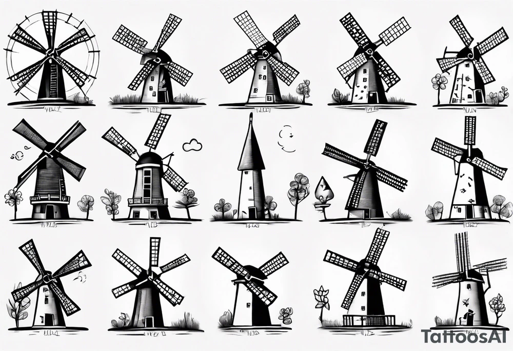 The mathematical dutch windmill graph that is cute tattoo idea