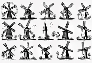The mathematical dutch windmill graph that is cute tattoo idea