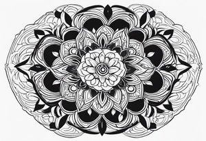 mandala with heyoka empathy symbol tattoo idea