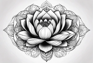 Golden ratio with lotus tattoo idea