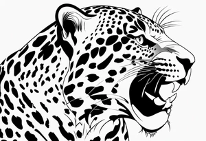 Side view of Jaguar tattoo idea