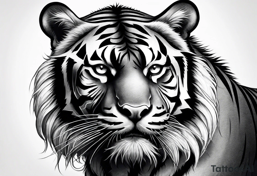 mongolian tiger tattoo idea