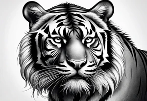 mongolian tiger tattoo idea