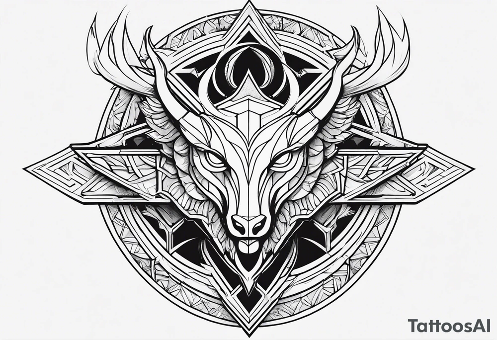 the symbol of Lucifer ,simple tattoo idea