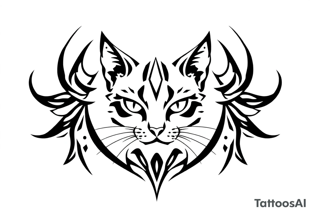 Adorable luna cat tattoo idea