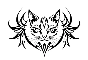 Adorable luna cat tattoo idea