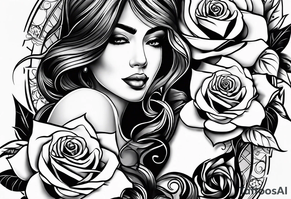 The name jasmina with a rose tattoo idea