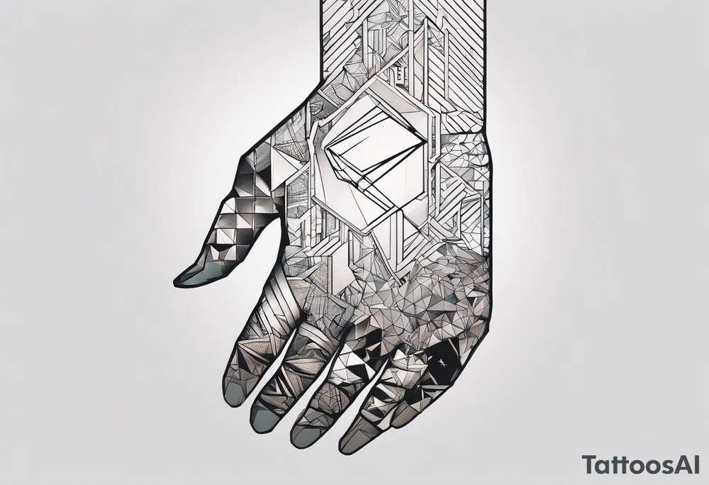 cyberpunk 2077, hand tattoo, geometric, subtle, tattoo idea