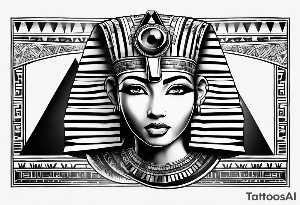 egyptian theme , cleopatra , pyramids, all seeing eye forearm tattoo idea egyptian theme , cleopatra , pyramids, all seeing eye forearm tattoo idea