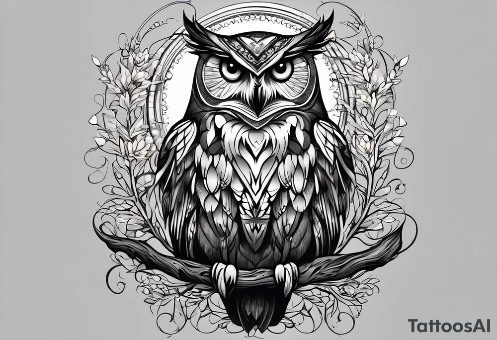 The name 'Teagan Christine' with the date 10/20/2022. All hidden and integrated into the design of an owl. tattoo idea The name 'Teagan Christine' with the date 10/20/2022. All hidden and integrated into the design of an owl. tattoo idea