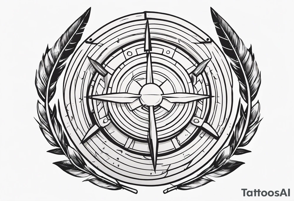 Spartan shield with spears tattoo idea