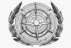 Spartan shield with spears tattoo idea