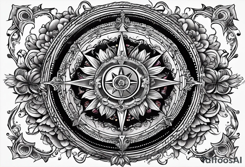 wonderland  dead 
rabbit mandalas feather compass tattoo idea