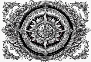 wonderland  dead 
rabbit mandalas feather compass tattoo idea