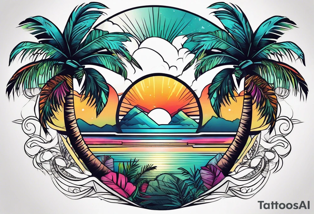 palm tree tattoo idea