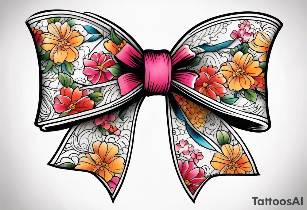 Girly bow tattoo idea
