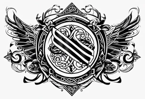 Cheers Mate text, armband +Celtic +Cancer Ribbon +tribal +artistic tattoo idea