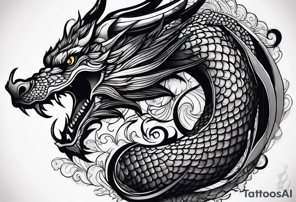 black dragon tattoo idea