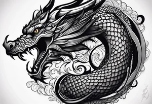 black dragon tattoo idea