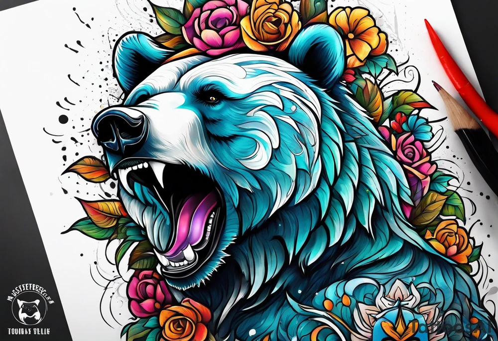 Dancing bear tattoo idea