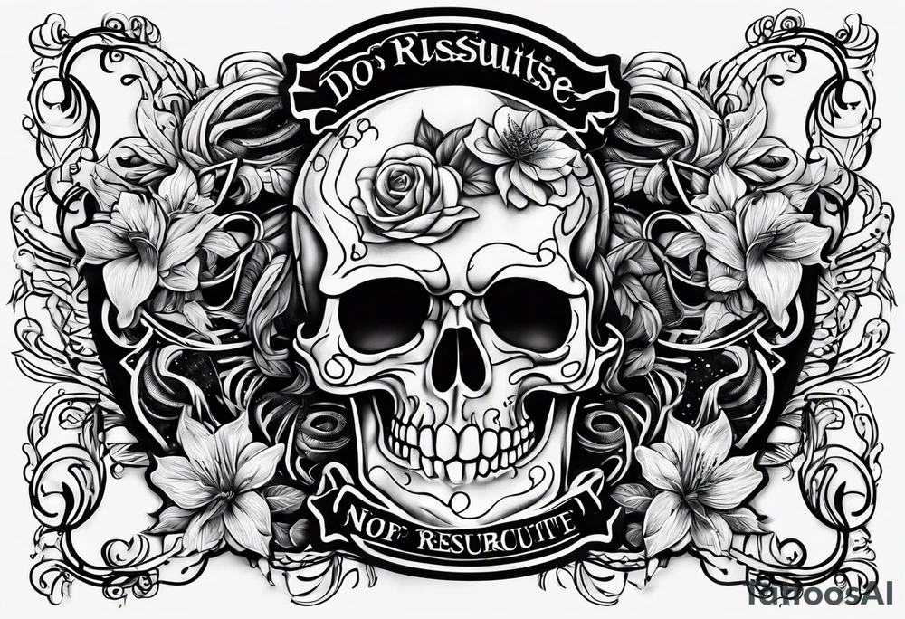 Do not resuscitate tattoo idea