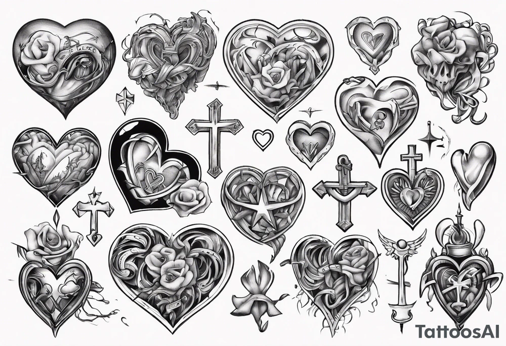 Christian Peterson inside a heart tattoo idea