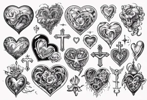 Christian Peterson inside a heart tattoo idea