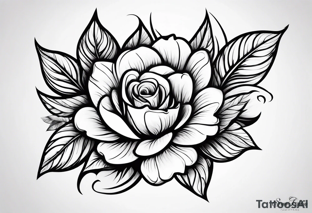 knee cap tattoo with flowers tattoo idea