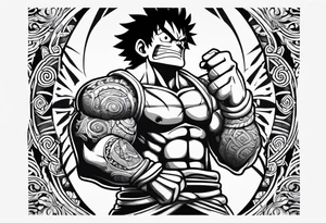Luffy Gear 4, Maori tattoo idea