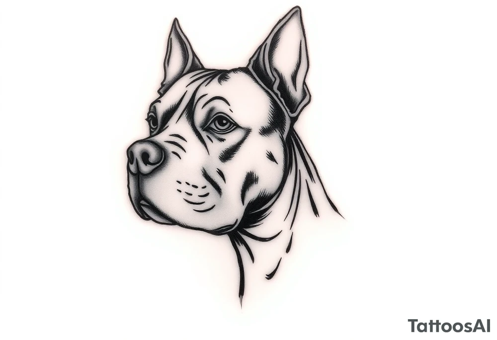 Pitbull girld tattoo idea