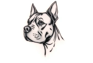 Pitbull girld tattoo idea