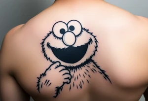 Cookie Monster with Oscar the grouch tattoo idea