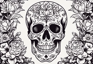 human skeleton

old school vintage simple traditional design surrounded by vintage flowers


bold color simple tattoo idea