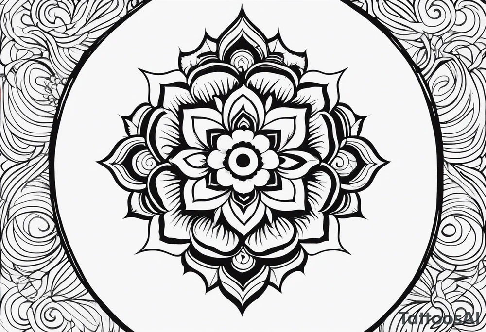 design a karma tatoo but not very detailed tattoo idea