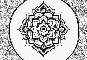 design a karma tatoo but not very detailed tattoo idea