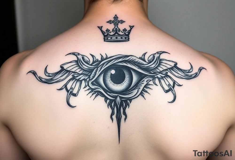 The saying "In the land of the blind, the one eyed man is king". I want to incorporate this saying into a relevant and unique design or tattoo idea. Some inspiration that I like are: Pirate theme, Roman Empire theme, Fantasy King Era theme, Futuristic/Cyberpunk theme. tattoo idea