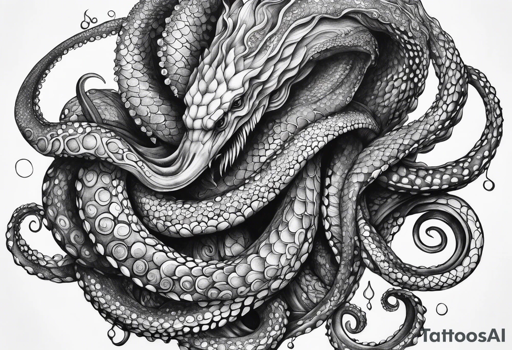 one tentacle tattoo idea
