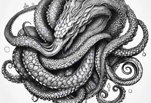 one tentacle tattoo idea