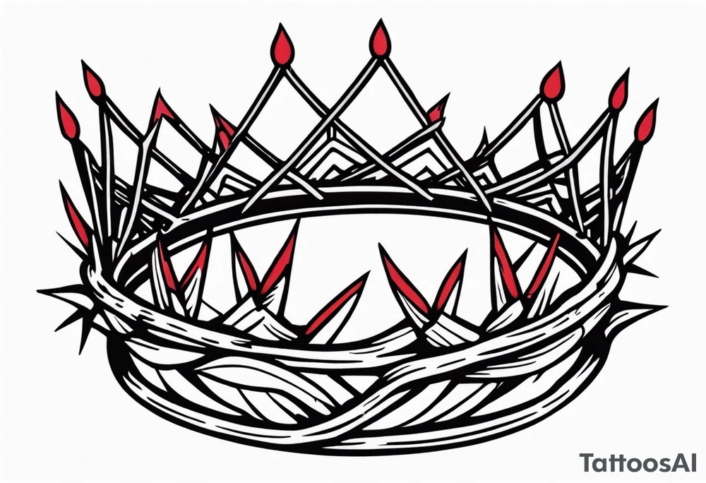 crown of thorns
old school vintage simple traditional design 



bold color simple tattoo idea