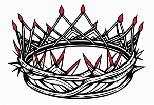 crown of thorns
old school vintage simple traditional design 



bold color simple tattoo idea