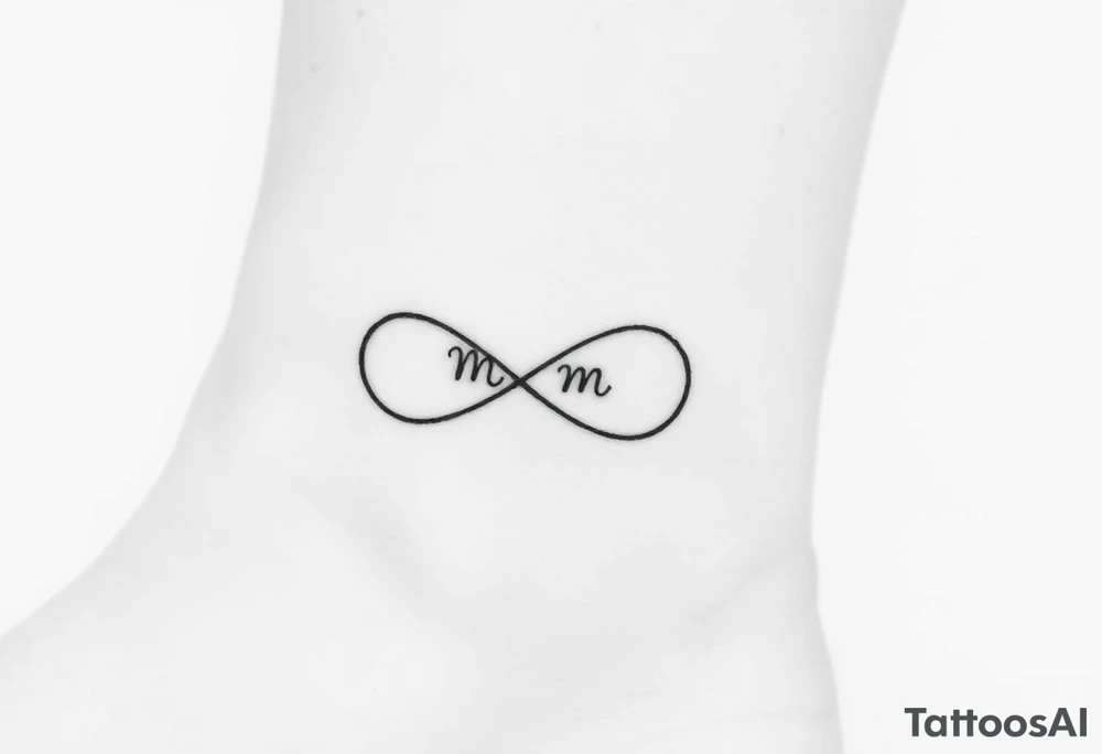 infinity symbol with mum in it tattoo idea